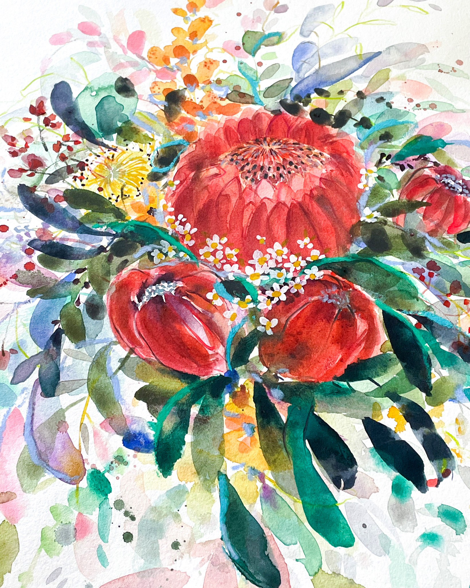 Protea Bouquet Fine Art Print