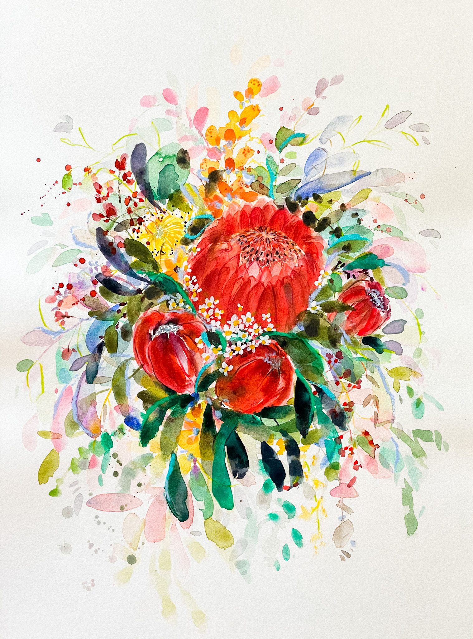 Protea Bouquet Fine Art Print