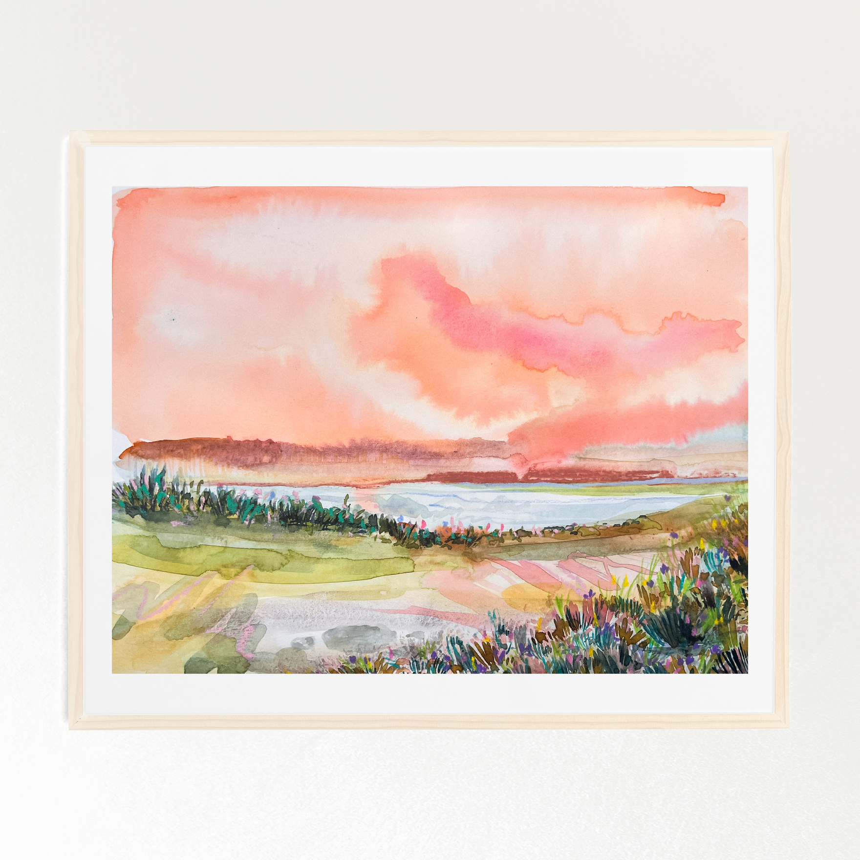 "Tranquil Waters" | Nature Inspired landscape watercolor fine art print