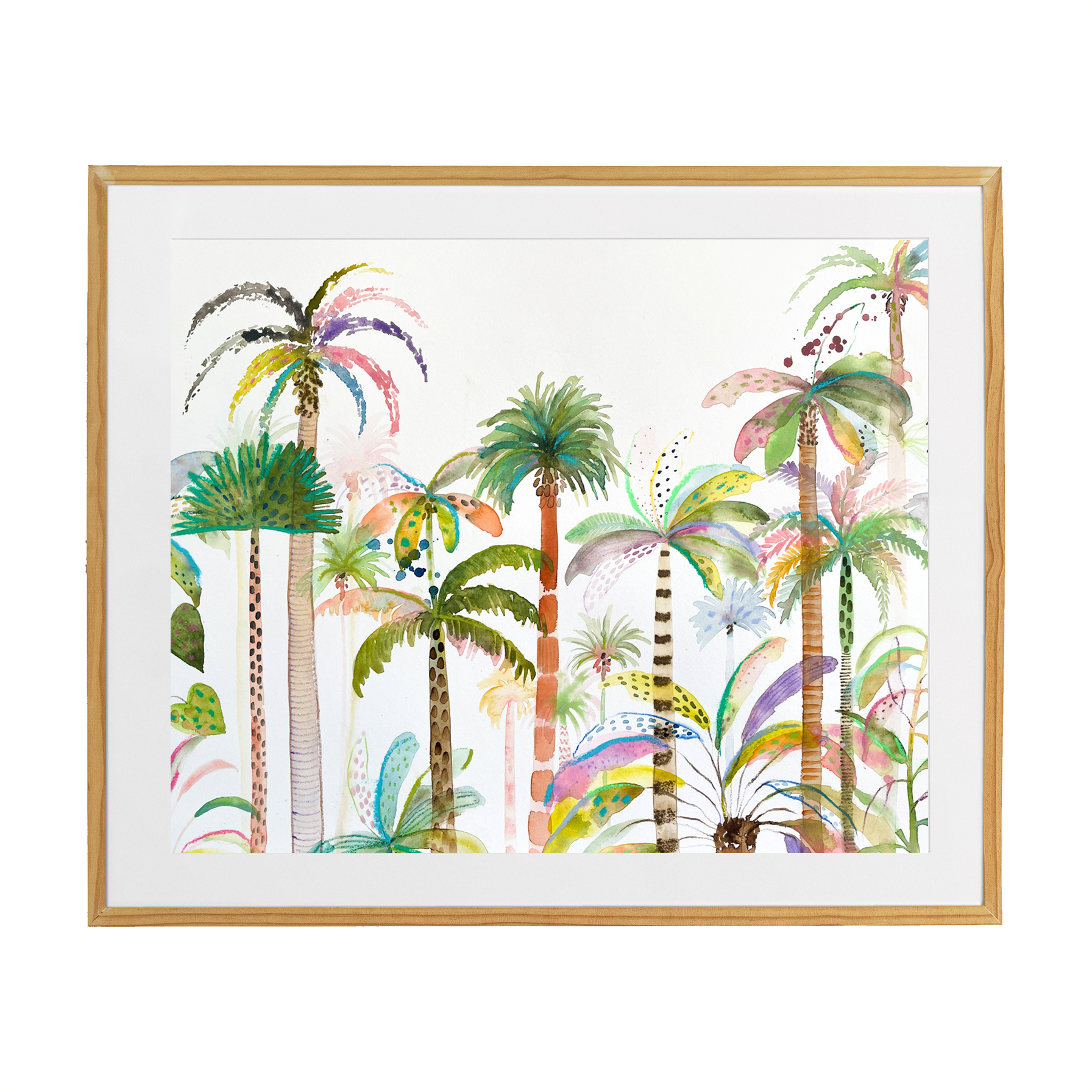 Tropical Delight - Colorful tropical palm trees fine art print